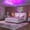White, variant on CROS Queen Size LED Platform Bed with Smart LED Lights, Starry Sky Projector, USB Charging, Easy Setup, No Box Spring Required