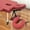 red, variant on Serenable Massage Table Face Cradle and Pillow Neck Head Cushion Lightweight Versatile PU and Sponge Sturdy Portable Comfort Adjustable red