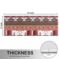 thumbnail image 5 of Kitchen Rugs Sets Of 2,Red Boho Tribal Diamonds and Rectangles Pattern Anti Fatigue Kitchen Mat Rugs Non Slip Washable,Decorative Kitchen Floor Mats for Kitchen,Sink,Laundry,17"X47", 5 of 5