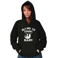 thumbnail image 3 of Hang In There Sloth Encouragement Unisex Plus Fleece Graphic Hoodie Brisco Brands 2X, 3 of 5