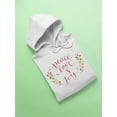 thumbnail image 3 of Peace, Love And Joy Slogan Hoodie Women -Image by Shutterstock, Female 3X-Large, 3 of 4