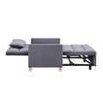 thumbnail image 6 of 31.3" Sleeper Chair Bed, Convertible Chair, 3 in 1 Multi-Function Folding Ottoman Sofa Bed, Pull Out Sleeper Chair Beds, Adjustable Chair with Pillow, Single Bed Chair for Small Space, Gray, 6 of 7