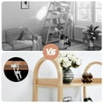 thumbnail image 3 of YOCWO 70" Tall Arched Bookcases, Acrylic Bookshelf with 4 Tier Open Shelf Storage and 2 Doors, Natural, 3 of 8