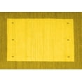 thumbnail image 1 of Ahgly Company Machine Washable Indoor Rectangle Solid Yellow Modern Area Rugs, 8' x 12', 1 of 4