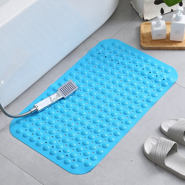 Alfombrilla antideslizante para baño Homaxy, alfombrilla para suelo de ducha de PVC suave, alfombrilla para bañera, masaje de pies con ventosa, almohadilla antideslizanteMasaje Tipo145CMx75CM Deng Xun unisex