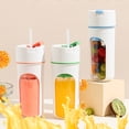 thumbnail image 2 of Sentmoon Mini Juicer Electric Juicer Orange Lemon Juicer Small Juicing Cup Home Mini Cup Portable Juicer Portable USB Charging Rechargeable Fruit Juicers with with Straw for Vegetables, 2 of 9