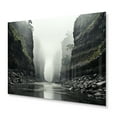 thumbnail image 2 of Designart "Veiled in Fog Canyon Mystery II" Landscapes Metal Art Living Room, 2 of 5