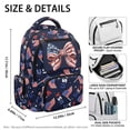 thumbnail image 6 of KEIAHUAN Patriotic Bow Boys Backpack, Fits 14 Inch Laptop with Dual Stretch Side Pockets, Large Capacity 17 Inch Student Backpack for Girls Kids Daily Back to School Use, 6 of 7