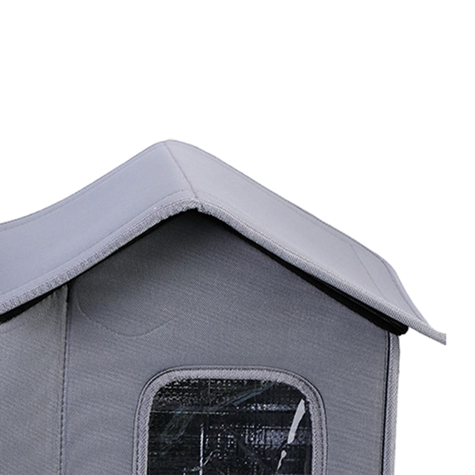 Gazechimp Outdoor Cat House,Weatherproof Pet Dogs Shelter, Feral Cats House Warm Oxford Cloth  Insulated Dog House Sleeping for Kitten,Puppy Kennel Garden Backyard Courtyard, Gray
