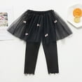 thumbnail image 2 of Toddler Kid Girls Leggings with Tutu Skirts Ruffle Lace Footless Elastic Waist Solid Stretchy Cotton Pantskirt, 2 of 7