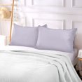 thumbnail image 5 of Light Purple Plush Pillow Cases Body Size Ultra Soft Warm Pillowcases with Zipper 20"x54", 5 of 9