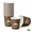 Brown-4oz, variant on 4 oz Disposable Paper Cups, Small Espresso Cups with Coffee Icon, Black or Kraft Brown, for Hot or Cold Drinks