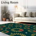 thumbnail image 2 of ODIKA 8x10 Machine Washable Non-Slip Area Rug, Joyful Bough Wreath Embellishment Decoration Ultra Soft Rug, None, 625846, 2 of 7