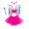 thumbnail image 3 of Conjunto de disfraz de hada para niñas, 4 piezas, ala de mariposa, disfraces de Halloween para niños Yinane  Ala del ángel, 3 of 8