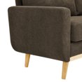 thumbnail image 4 of 67.7" Wide Mid-Century Modern Upholstered Tufted Loveseat Sofa With Wooden Legs, 4 of 8