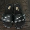 thumbnail image 2 of Nike Black Slide Sandals with White Logo, 2 of 4