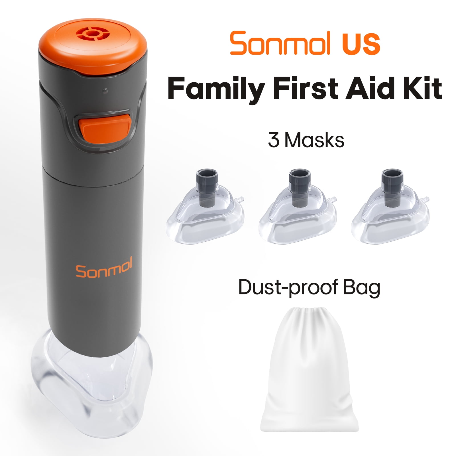 Sonmol First Aid Kit Compact Portable Design for Home, Travel & Personal Use, with Dust-Proof Bag