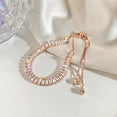 thumbnail image 7 of Women Luxurious Fashion Cubic Zirconia Crystal Gorgeous Rose Gold Openable Fashion Jewelry Bracelet, 7 of 7