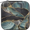 thumbnail image 2 of Coolnut Marble Travel Jewelry Box PU Leather Jewelry Organizer Ideal Gift for Women Girls, Portable Mini Jewelry Travel Case for Stud Earrings Rings Necklaces Bracelets Women Gifts, 2 of 7