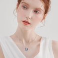 thumbnail image 5 of CACA LADY Wave Necklace 925 Sterling Silver Heart Blue Crystal Necklace Surfer Beach Jewelry Gifts, 5 of 5