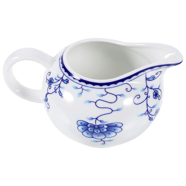 ColoMX Jarra de crema de leche de porcelana al estilo chino de la crema de crema con mango