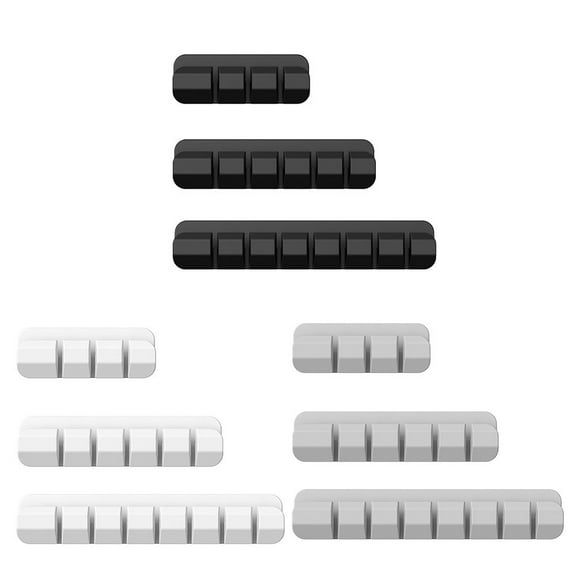 Cable Holder Clips, 6-Pack Cable Management Cord Organizer Clips Silicone Self Adhesive for Desktop USB Charging Cable Nightstand Power Cord Mouse Cable Wire PC Office Home