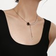 thumbnail image 3 of Collier en Argent Sterling pour Femmes 6 mm en Forme de Goutte de Perle, 3 of 3