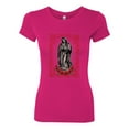 thumbnail image 2 of Wild Bobby, Our Lady of Guadalupe Blessed Virgin Mary Religious, Inspirational/Christian, Women Slim Fit Junior Tee, Raspberry, X-Large, 2 of 3