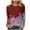 Red, variant on Fiaer Christmas Women 3/4 Sleeve Shine Tshirts Oversized Crew Neck T Shirts Loose Fit Fashion Comfort Casual Xmas Tops Red XL
