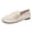 Beige, variant on Women's Loafer Mules Round Toe Double Strap Slip On Flat Shoes for Work Walking and Daily Wear
