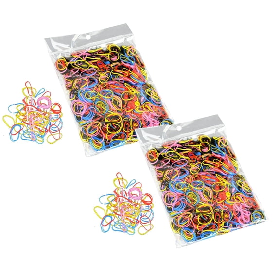 2000Pcs Clearance Sale! Glow In The Dark Latex Rubber Band Bracelet Pack Rubber Band Mega Value Pack With Clips Fixing Clip Practical Home Decor 5.9"
