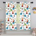 thumbnail image 5 of Blackout Kids Curtains,White Dinosaurs Volcanoes Birds Pattern Childrens Insulated Curtains Set Of 2,Bedroom Essentials,Toddler Room Decor 42"x63", 5 of 5