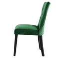 thumbnail image 6 of Side Dining Chair, Set of 2, Green, Velvet, Modern Contemporary, Kitchen Room Cafe Bistro Restaurant Hospitality, 6 of 9