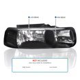 thumbnail image 3 of Spec-D Tuning Black Headlights + LED Bumper Lights Compatible with 1999-2002 Chevy Silverado 2000-2006 Tahoe Suburban, Left + Right Pair Headlamps Assembly, 3 of 6
