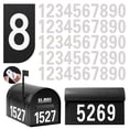 thumbnail image 1 of Estbridge 5 Sets Reflective Mailbox Numbers Stickers for Outdoor  Easy Installation with Prolonged Backing for and Pre-cut  4” Self Adhesive White Vinyl Address for House Address Sign Win, 1 of 6