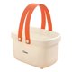 thumbnail image 1 of Cesta para ducha, cesta organizadora para ducha, bolsa organizadora de almacenamiento naranja y blanco, 1 of 9