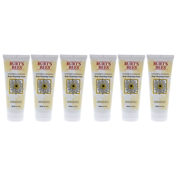 Soap Bark and Chamomile Deep Cleansing Cream by Burts Bees for Unisex - 6 oz Soap - Pack of 6
