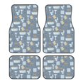 thumbnail image 1 of Disketp Blue Bathroom for Crystal Velvet Car Mats Four-Piece Set,All-Season Automotive Protection, Vehicles, Cars, Trucks, and SUVs,Anti-Slip Design, 1 of 7