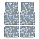 thumbnail image 1 of Balery Blue Bathroom Juego de 4 Alfombrillas para Auto, Revestimientos de Caucho Resistente, Diseño Antideslizante, 1 of 7