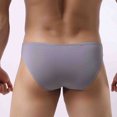 thumbnail image 4 of Men's Striped Thong Low Rise Elastic Waistband Underwear Christmas Gift for husband Gray M, 4 of 4