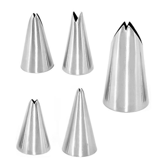 Leaf Icing Piping Tips Set,Leaf Tip for Cake Decorating Pastry Frosting Flower Petals 5 Pcs/Set