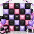 thumbnail image 1 of Kit de pared con globos Vibzox, lámina cuadrada rosa, púrpura y negra, 1 of 9