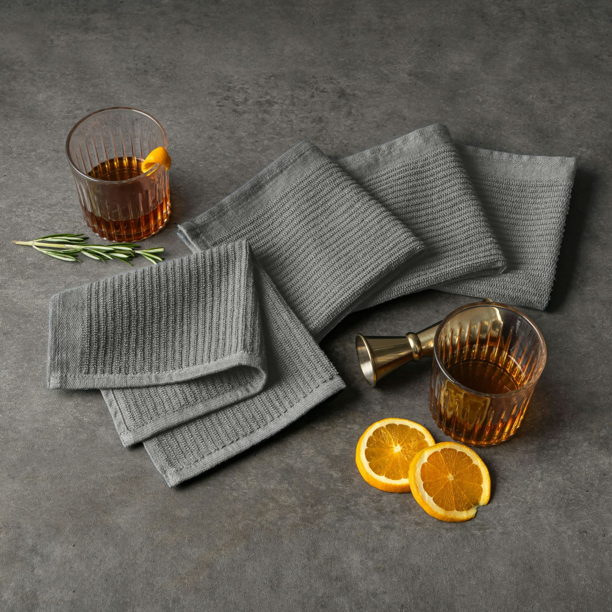 (3 pack) Thyme & Table Bar Mop Dish Cloth, Gray, 4 Pack Set