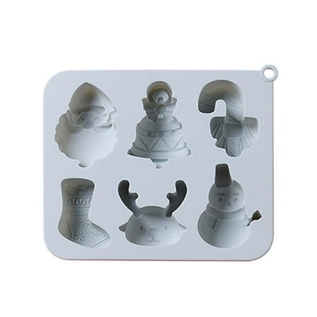 

Cells Christmas Theme Snowman Christmas Tree Santa Claus Style Silicone Mould For DIY Biscuit Pastry Cake Baking Molds