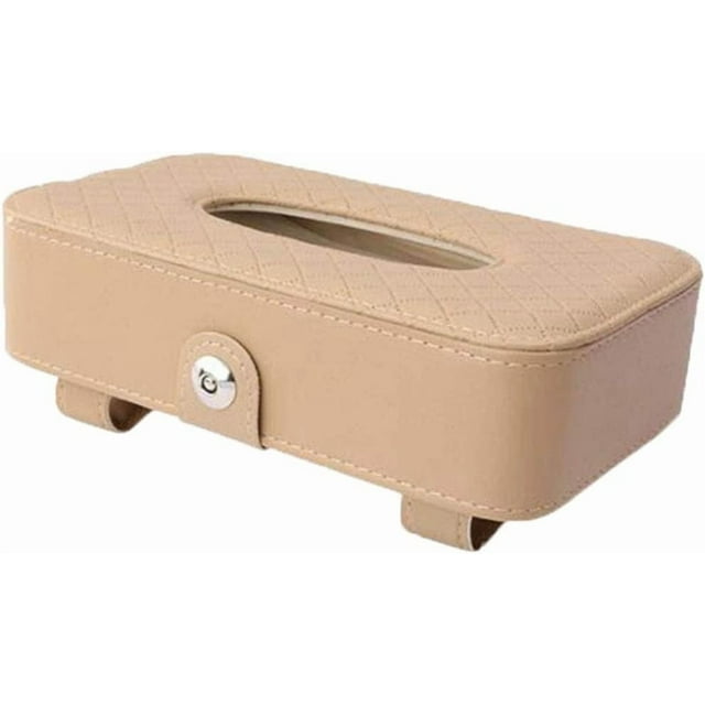Porta rollos de papel para coche, caja de pañuelos para visera, porta rollos de cuero para coche, para guardar servilletas de papel, servilletas y papel higiénico en el coche.