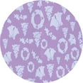 thumbnail image 1 of Ahgly Company Machine Washable Indoor Round Transitional Purple Area Rugs, 7' Round, 1 of 7