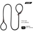 thumbnail image 2 of Fida Durable Slip Lead Dog Leash, 6 FT x 1/2" Heavy Duty Dog Loop Leash, Comfortable Strong Rope Slip Leash for Large, Medium Dogs, No Pull Pet Training Leash with Highly Reflective, Black, 2 of 6