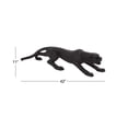 thumbnail image 4 of 42" x 11" Black Polystone Leopard Sculpture with Carved Faceted Diamond Exterior, by DecMode, 4 of 10