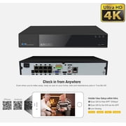 GW 8 Channel 4K NVR 8MP (3840x2160) H.265+ Starvis Starlight Smart AI Security Camera System - 4 x UltraHD 4K Human Detection Poe IP Bullet Camera - 8MP (Two Times The Resolution of 4MP HD)