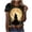 Multicolor, variant on Uootdi Womens Shirts Round Neck Short Sleeve Ghost Holding Umbrella Black Cat Crow Autumn Rain Oil Painting Print Halloween Womens Shirts Loose Fit Casual Holiday Tops
